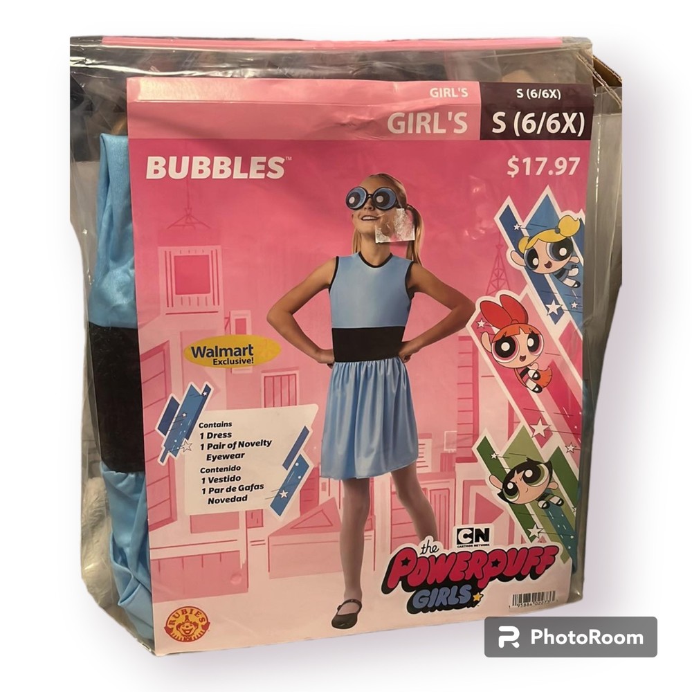 Bubbles Powerpuff Girls Halloween Costume S 6/6S NWT Cartoon Network 90s
